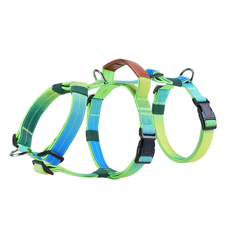 No-Pull Dog Harness for Large Dogs Outdoor Training Pet Supplies Escaspe-Proof Vest Dog Harness Collar Nylon Big Dog Chest Strap
