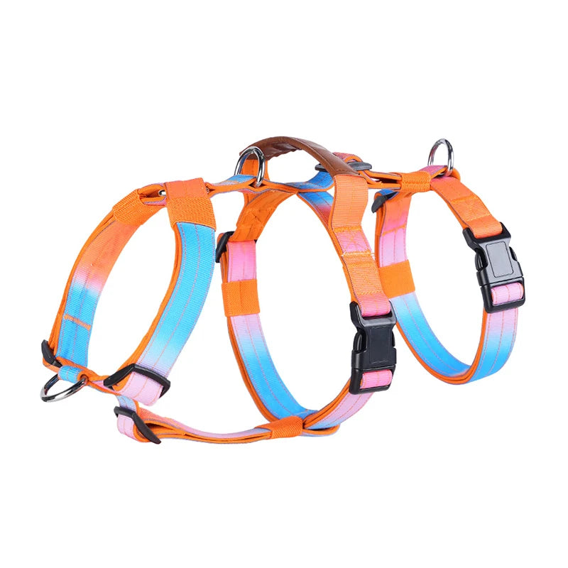 No-Pull Dog Harness for Large Dogs Outdoor Training Pet Supplies Escaspe-Proof Vest Dog Harness Collar Nylon Big Dog Chest Strap