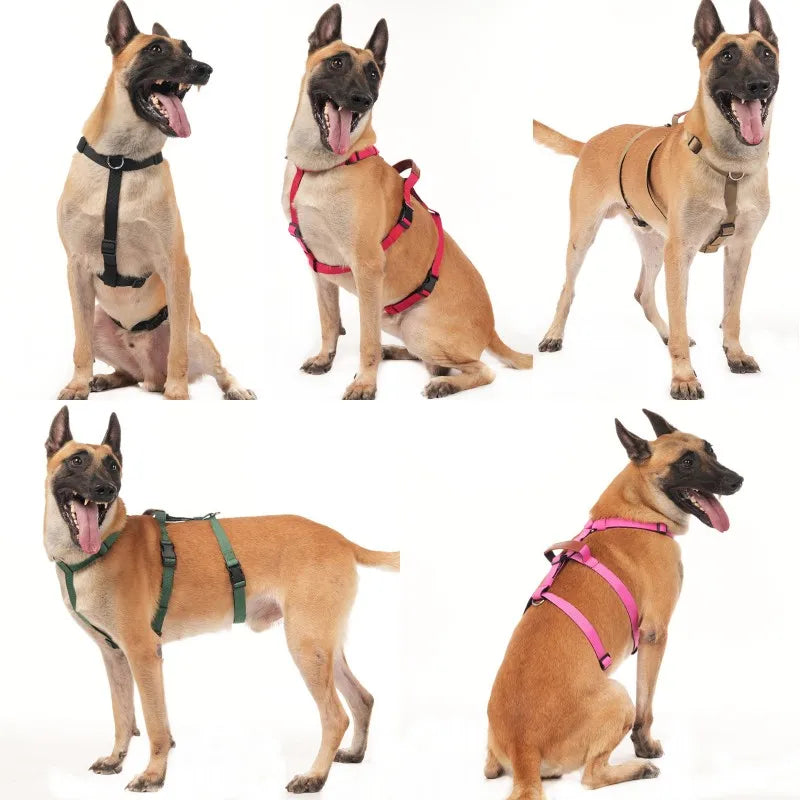 No-Pull Dog Harness for Large Dogs Outdoor Training Pet Supplies Escaspe-Proof Vest Dog Harness Collar Nylon Big Dog Chest Strap