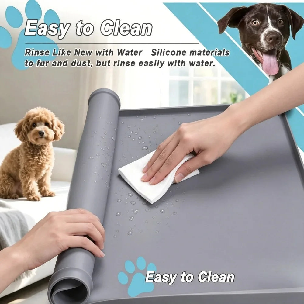 Dog Potty Pad Holder Raised Edges Leak Proof No Spill Puppy Training Pad Tray Floor Protection Pet Toilet Tray