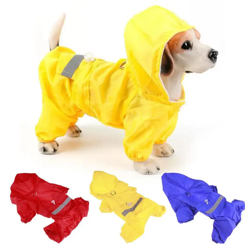Adjustable Puppy Rain Slicker Clothes Rain Coat Puppy Clothes Cat Raincoat Jumpsuit Pet Supplies Jacket Outdoor Waterproof
