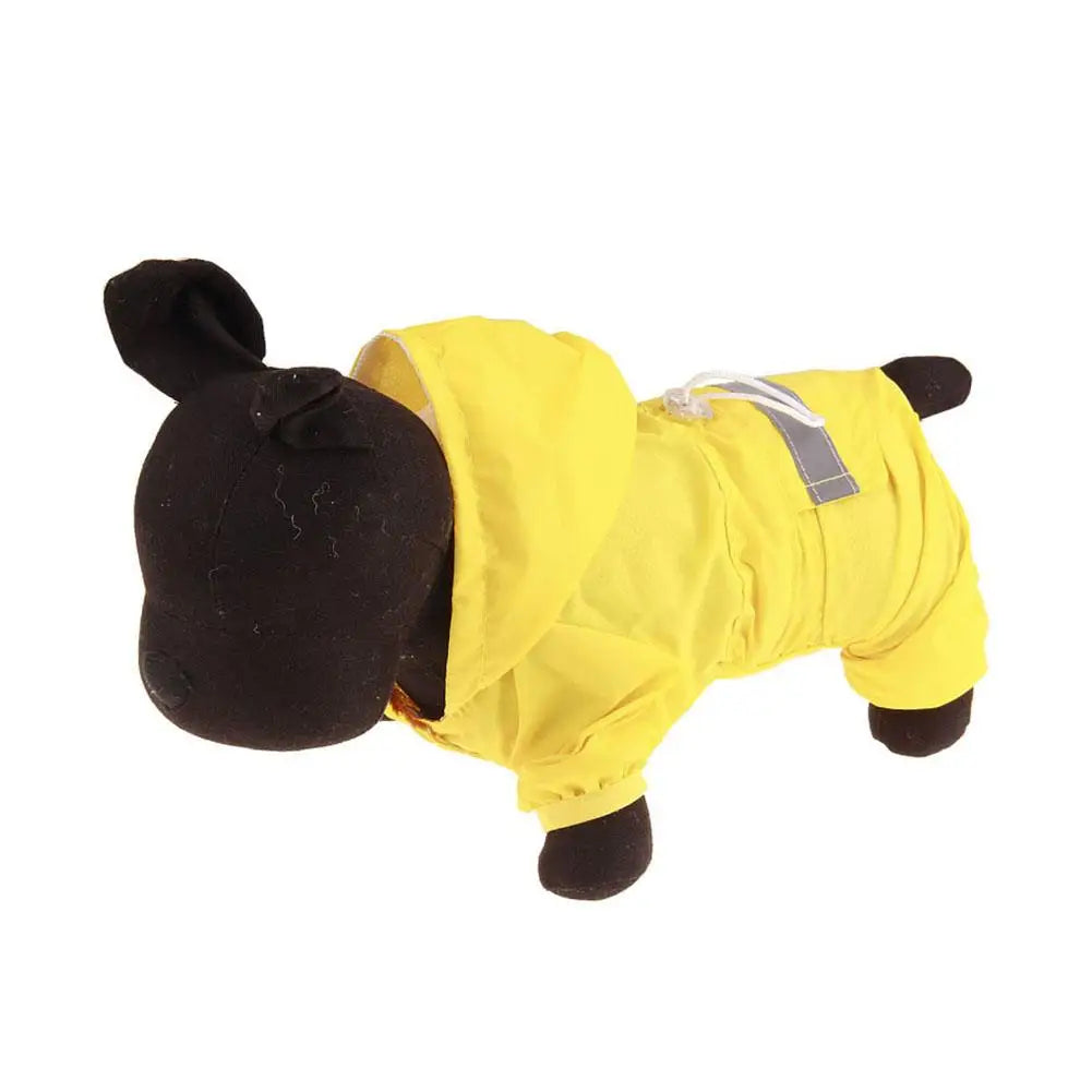 Adjustable Puppy Rain Slicker Clothes Rain Coat Puppy Clothes Cat Raincoat Jumpsuit Pet Supplies Jacket Outdoor Waterproof